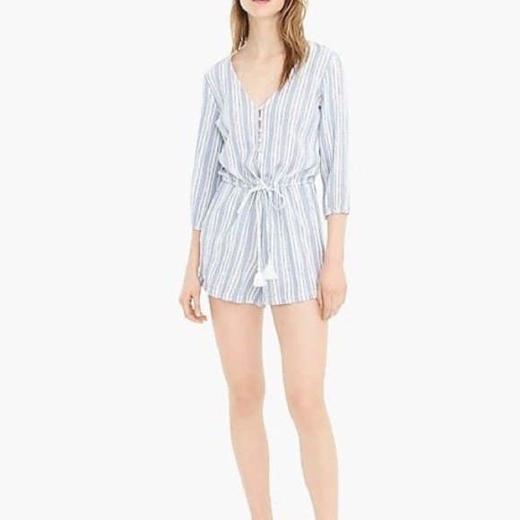J Crew Textured Romper Short XXS - Picture 1 of 7